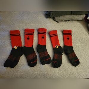 Bombas Red and Black Casual Socks Accessories
